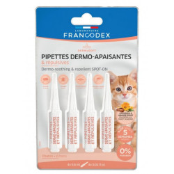 Francodex 4 Pipettes Dermo- Apaisantes et Répulsives Pour Chatons Antiparasitaire chat