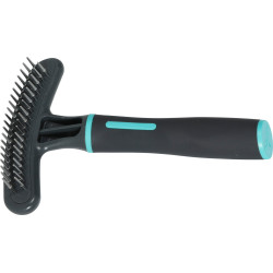 zolux Double-row curry comb with 39 teeth, size 12 x 3 x 17 cm. ANAH range, for dogs. Brosse