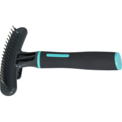 zolux 18 teeth retractable curry comb, 12 x 4.5 x 17 cm. ANAH range, for dogs. Brosse