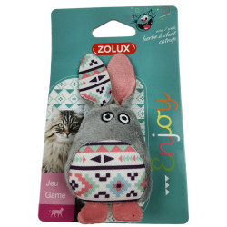 zolux Kali grey rabbit. Size 11 x 5 cm. with catnip. Cat toy Games with catnip, Valerian, Matatabi