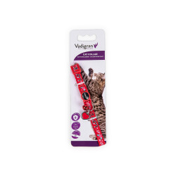 VA-16574 Vadigran Collar gato LOVE rojo 20-30cm x 10mm Collar