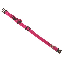 Vadigran LOOP rosa Katzenhalsband mit Fliege. 20-30cm x 10mm VA-16590 Halsband