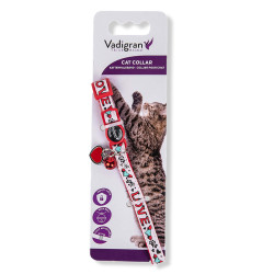 VA-16576 Vadigran LOVE collar de gato blanco. 20-30cm x 10mm. Collar