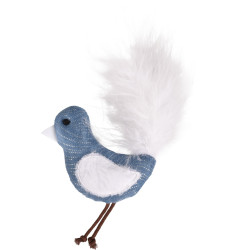 Medy niebieski ptak zabawka. rozmiar 10 x 17 cm. dla kotów. FL-561162 Flamingo