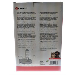Flamingo Alum food and water dispenser. 2 x 400 ml. for dogs and cats. Water and food dispenser
