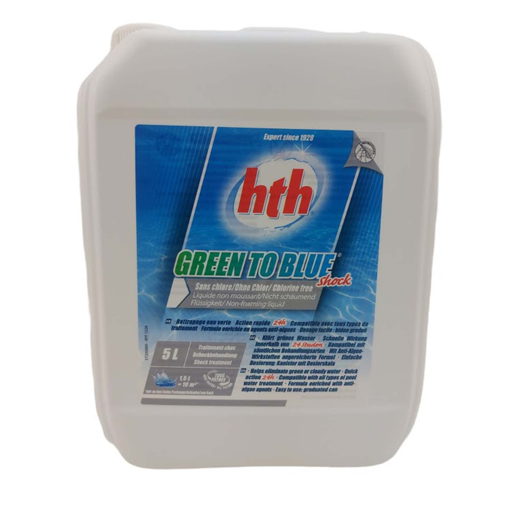 HTH Green to blue, shock, 5 litres gamme 2021 Produit de traitement