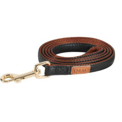 zolux IMAO MAYFAIR lead. 15 mm. x 1.2 meter. black color. for dog. dog leash