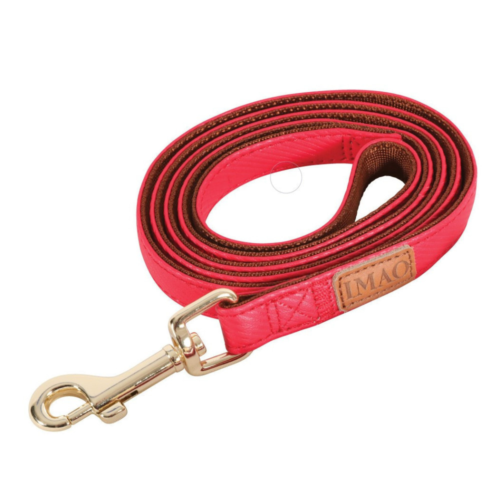 zolux IMAO MAYFAIR lead. 15 mm. x 1.2 meter. red color. for dog. dog leash