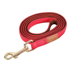 zolux IMAO MAYFAIR lead. 20 mm. x 1.2 meter. red color. for dog. dog leash
