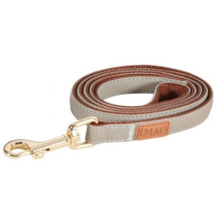 zolux IMAO MAYFAIR lead. 20 mm. x 1.2 meter. taupe color. for dog. dog leash