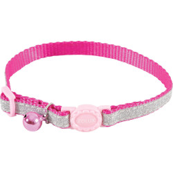 ZO-520022ROS Zolux SHINY collar de nylon ajustable de 17 a 30 cm. rosa . para gato. Collar