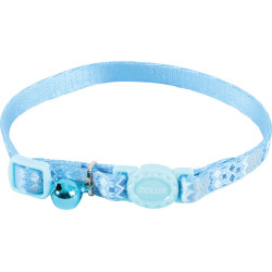 zolux Collar ETHNIC nylon adjustable from 17 to 30 cm. blue . for cat. Necklace