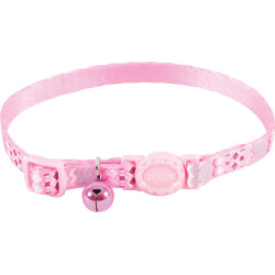 ZO-520025ROS zolux Collar ETHNIC de nylon ajustable de 17 a 30 cm. rosa . para gato. Collar