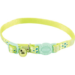 zolux Halsband ETHNIC Nylon verstellbar von 17 bis 30 cm. grün . für Katze. ZO-520025VER Halsband