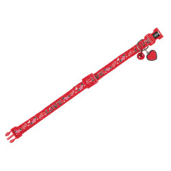 Vadigran Collier chat LOVE rouge 20-30cm x 10mm Collier