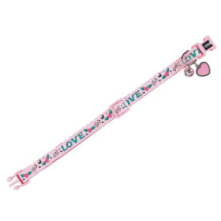 Vadigran LOVE rosa Katze Halskette. 20-30cm x 10mm. VA-16575 Halsband