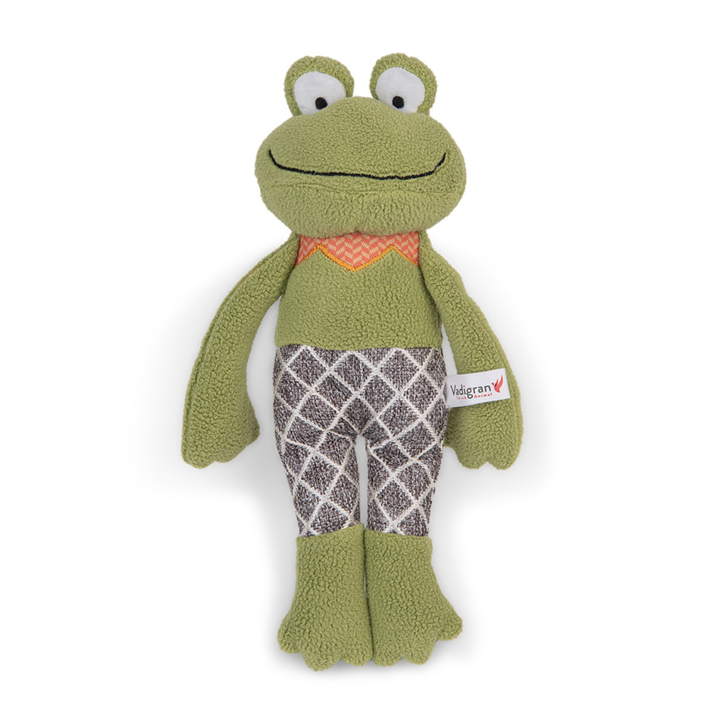 Vadigran FANCY frog plush dog toy. size 24 cm. for dogs. Plush for dog