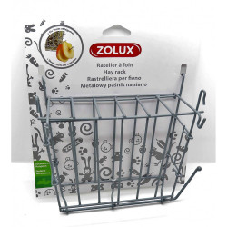 ZO-206871 zolux Hormigonera de metal gris. 20 x 6 x 18 cm. para roedores. Estante para alimentos