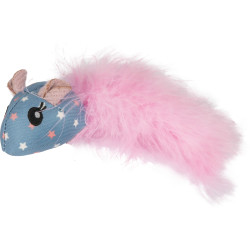 Flamingo WINNY Mouse pink toy. size 6 x 14 cm. for cat. Games with catnip, Valerian, Matatabi