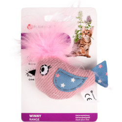 Flamingo WINNY Pink Bird Toy. size 9 x 10 cm. for cats. Games with catnip, Valerian, Matatabi