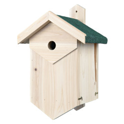 Caixa de nidificação de madeira para ninhos de cavidades, grande abertura TR-55907 Birdhouse