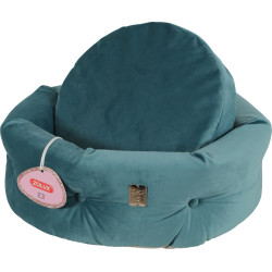 zolux Chesterfield Chambord Peacock Green. ø 41 cm. for cats. cat cushion and basket