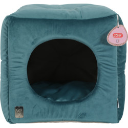 zolux Cube Chesterfield Chambord Vert Paon 35 cm pour chats Igloo chat