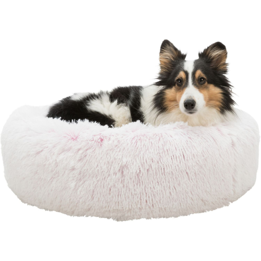 Trixie Rundes Harvey Bett weiß-rosa ø 50 cm. für Katze und kleinen Hund . TR-37317 Hundekissen