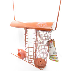 Alimentador de trio laranja. 20 x 9 x altura 22,5 cm . para aves ZO-170503 Alimentadores de aves ao ar livre