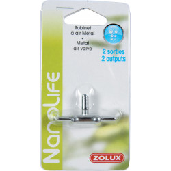 zolux metal air valve with 2 outlets. for aquarium. Piping, valves, taps