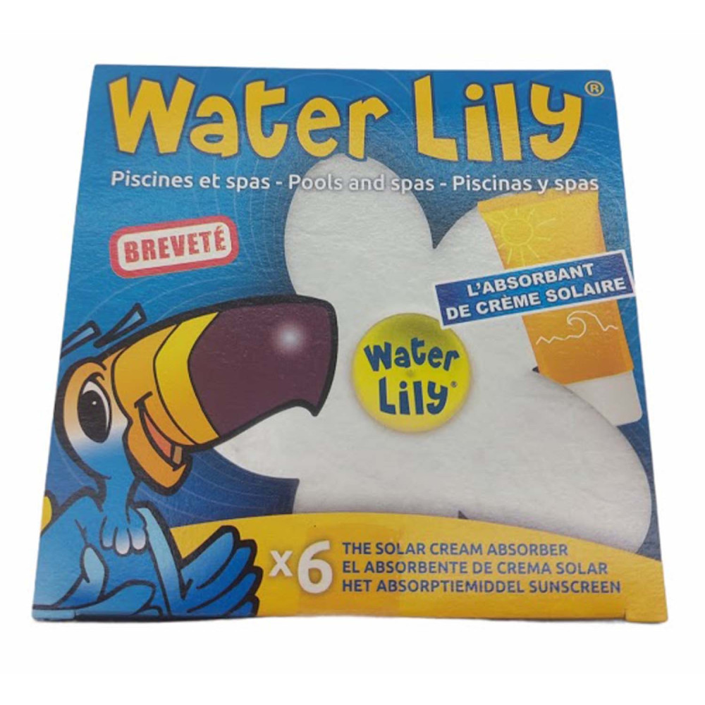 TOUCAN water lilly - una scatola di 6 assorbenti specifici per residui grassi TOU-270-0001-005 Prodotto per il trattamento SPA