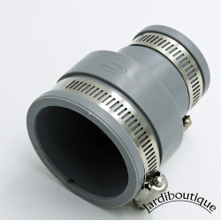 Interplast FF soft PVC multi-material reduction fittings 50 to 56 mm and 30 to 36 mm grey Reduction of evacuation