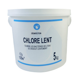 Gamme Blanche bucket of slow chlorine 5kg - 250g pebbles Chlore