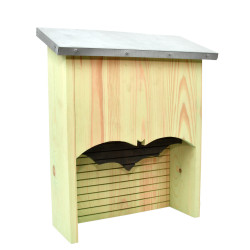 ED-WA59 Esschert Design Refugio con silueta de murciélago, tamaño L. H 44 cm. murciélago