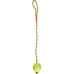 Flamingo Balle avec corde. verte . 58 cm. pour chien Balles pour chien