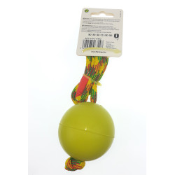 Flamingo Balle avec corde. verte . 58 cm. pour chien Balles pour chien