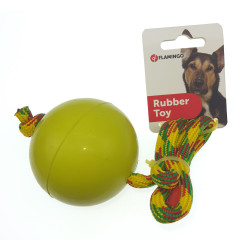 FL-517862 Flamingo Bola con cuerda. verde . 58 cm. para perro Bolas para perros