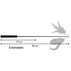 Flamingo Pet Products Yula telescopic fishing rod from 57 cm to 90 cm. for cats Fishing rods and feathers