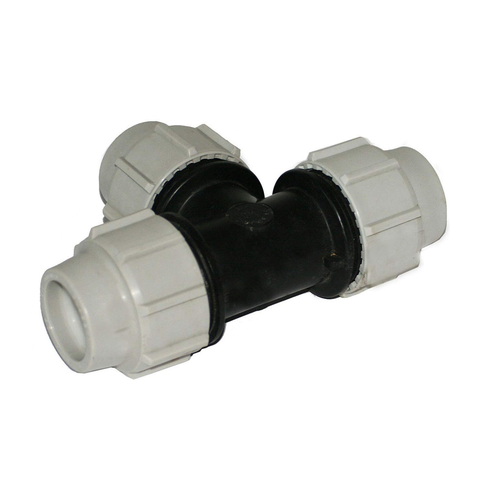Plasson Quick-connect T-connector for hose ø 32 Compression fitting