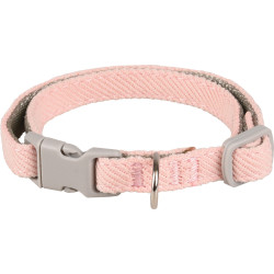 Kleine roze hondenhalsband. verstelbaar van 19 tot 33 cm x 10 mm. voor honden. Flamingo FL-519997 Puppy halsband