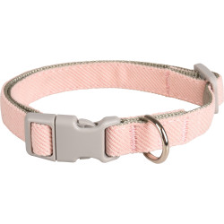 Flamingo Small pink dog collar. adjustable from 25 to 43 cm x 15 mm. for dogs. Puppy collar