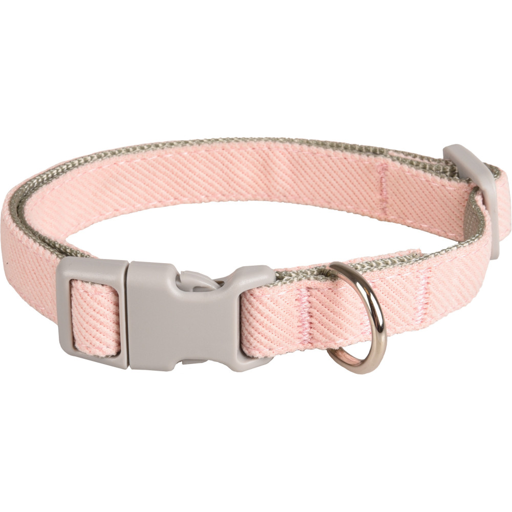 Kleine roze hondenhalsband. verstelbaar van 25 tot 43 cm x 15 mm. voor honden. Flamingo FL-519999 Puppy halsband