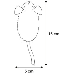 Flamingo 1 SUAVA mouse .15 cm. giocattolo per gatti. colore casuale. FL-561177 Giochi con erba gatta, Valeriana, Matatabi