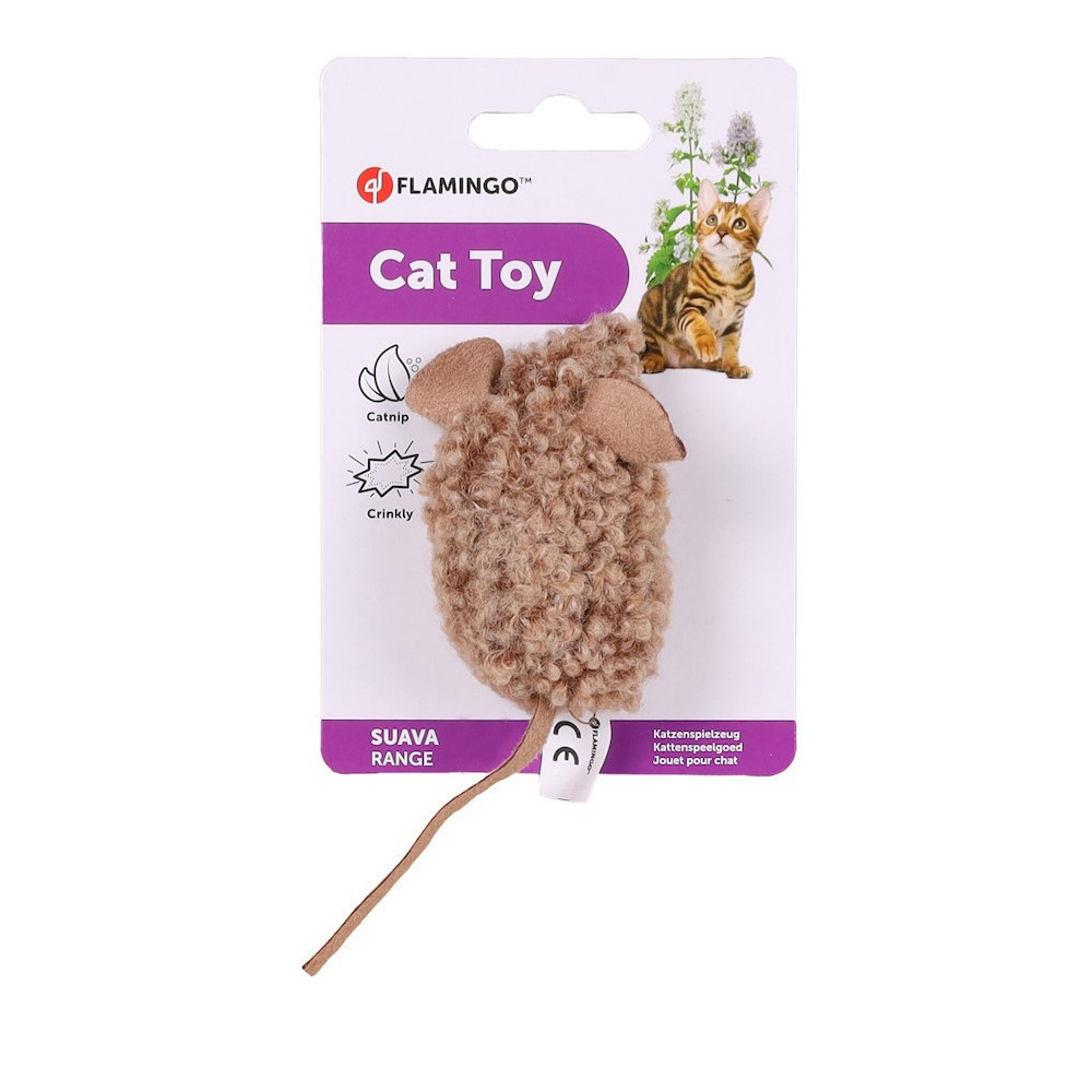 1 mysz SUAVA .15 cm. zabawka dla kota. kolor losowy. FL-561177 Flamingo