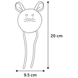 1 mysz SUAVA .20 cm. zabawka dla kota. kolor losowy. FL-561180 Flamingo
