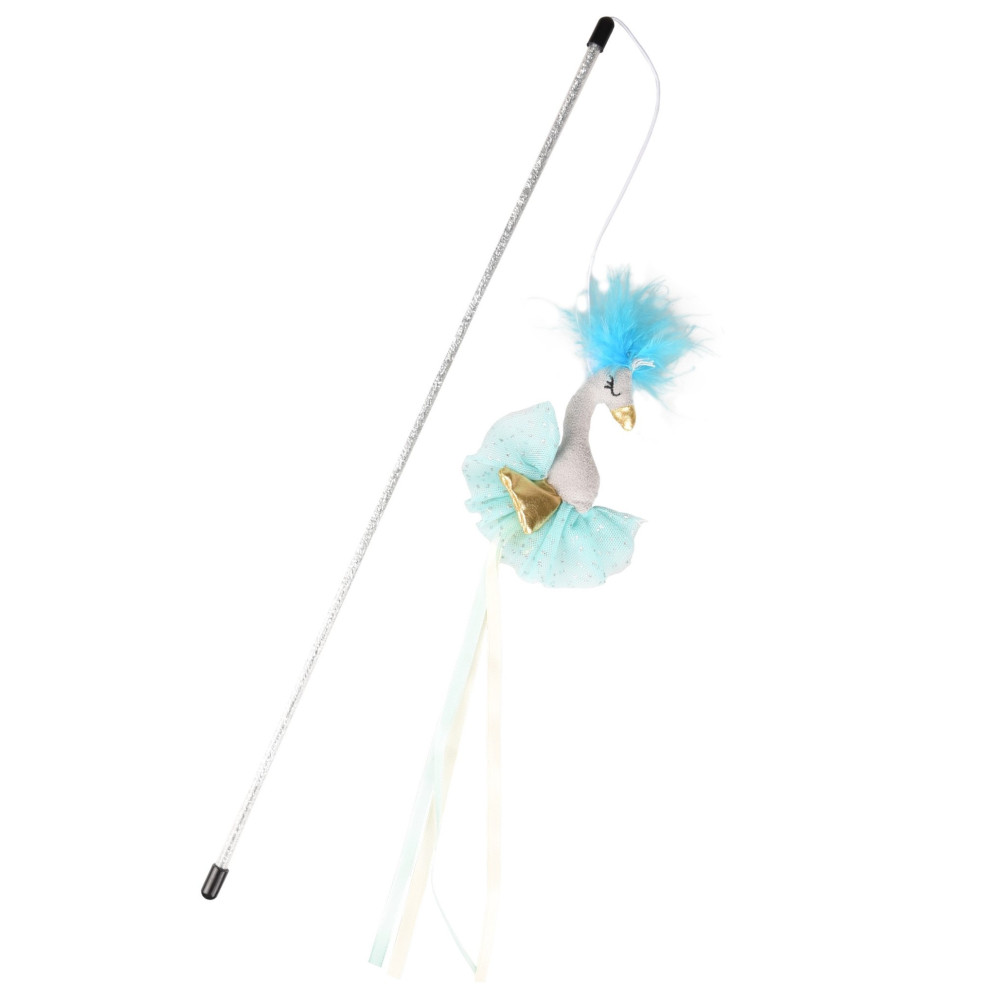 Flamingo Pet Products Barbarina fishing rod blue 45 cm. cat toy. Fishing rods and feathers