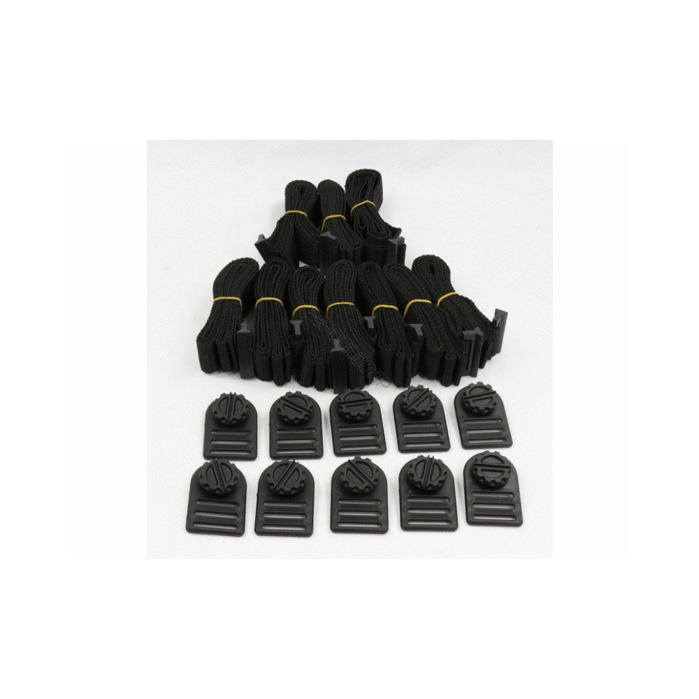 10 riemen + bevestigingsmiddelen voor zwembadrollen kokido kok-701-0095 dekzeil accessoire