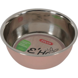 Zolux Stainless steel bowl EHOP . 200 ml . pink . for rodents. Bowls, dispensers
