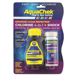 Aquachek chloor 4 in 1 schok tester aquachek AQC-470-5016 Analyse van de pool