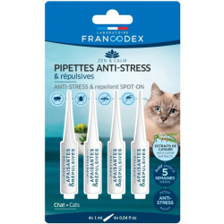 Francodex Pipettes Anti-Stress et Répulsives pour chats. Antiparasitaire chat